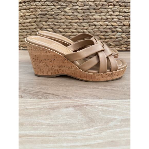 NWB! Calvin Klein Faux Leather Strappy Slide Sandals - Picture 5 of 8